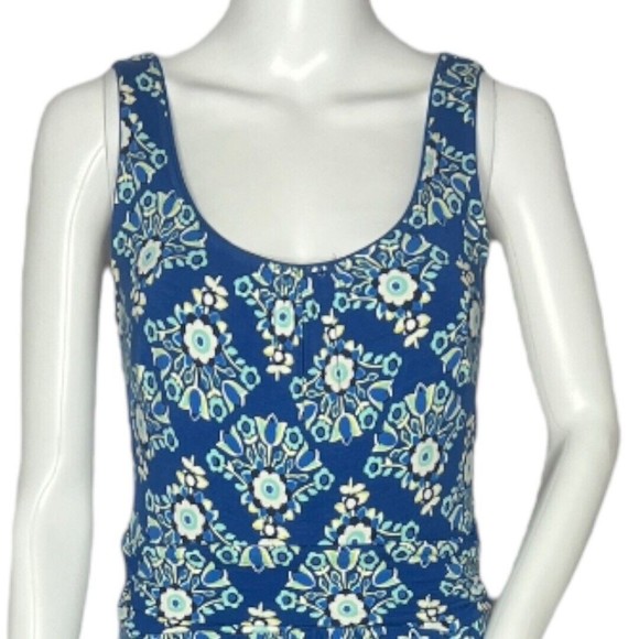 Boden Women’s Maxi Dress Blue White Floral Flowers Jersey‎ Knit Sleeveless 6R - Picture 5 of 10